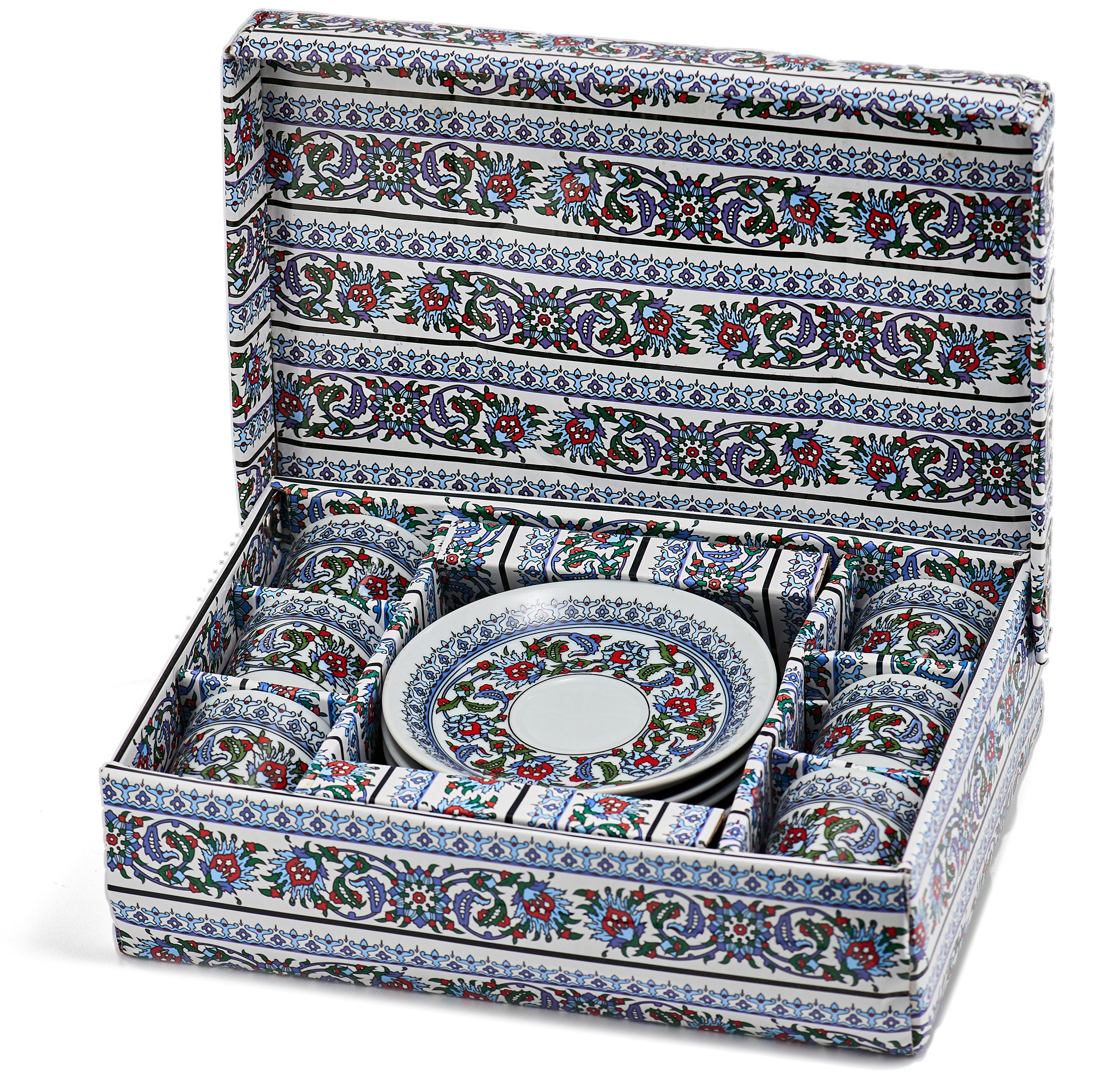 Турецкий набор керамика (С орнаментом синий) фото #38